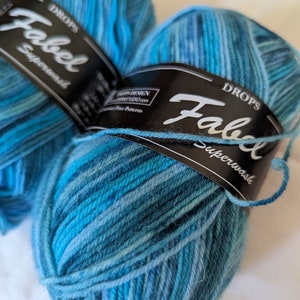Drops Fabel Super wash Sock Yarn - Lot of 3