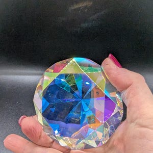 Oleg Cassini Prismatic Crystal Paperweight - Diamond Cut