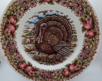 Transferware Herbst Thanksgiving Theme - Speiseteller 11 "- Royal Stafford - Made in England
