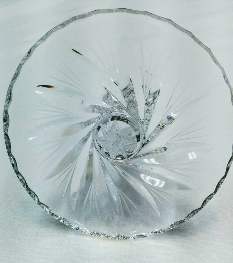 Vintage Lead Crystal Pinwheel Candle Holders Etsy