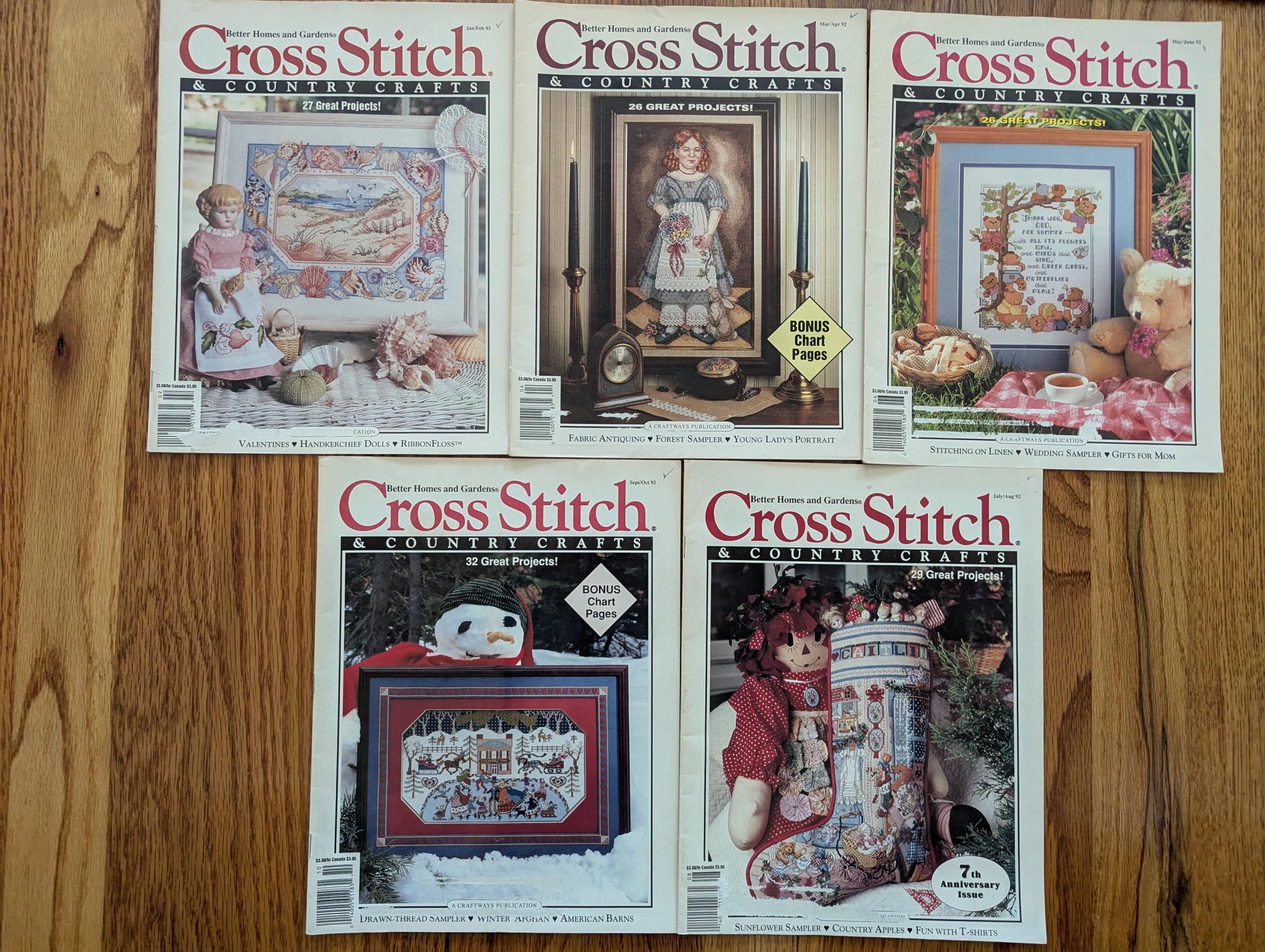 1992 Cross Stitch and Country Crafts Magazine by Better Homes and