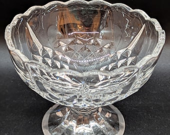 美品 キャンディデッシュ インディアナグラス ボウル 皿 ヴィンテージ