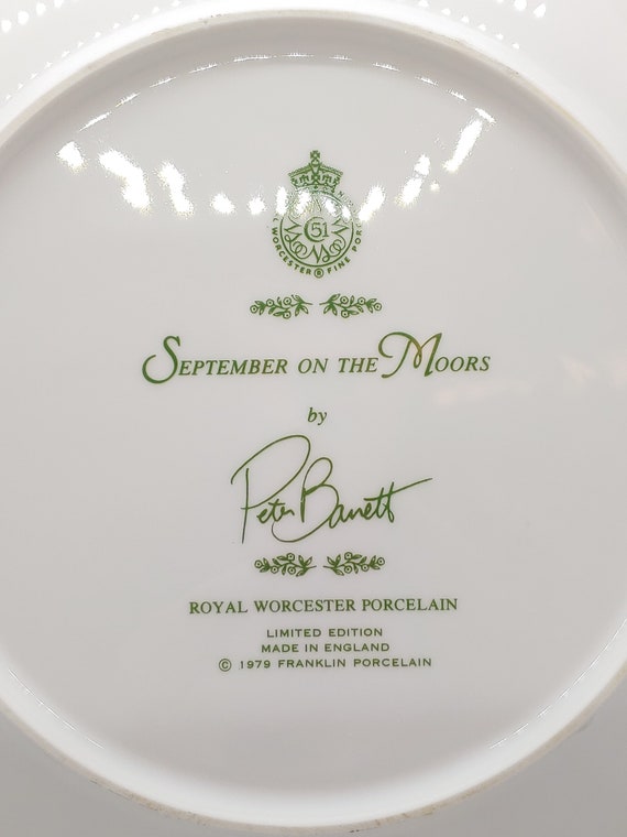 Royal Worcester Limited Edition Collector Plate, Peter Banett
