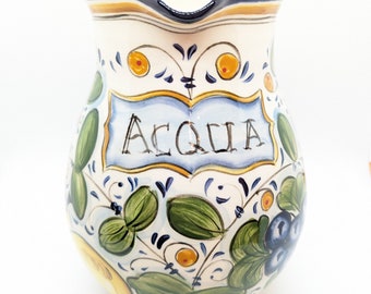 Spectacular Italian Style Water Jug - Hand Painted