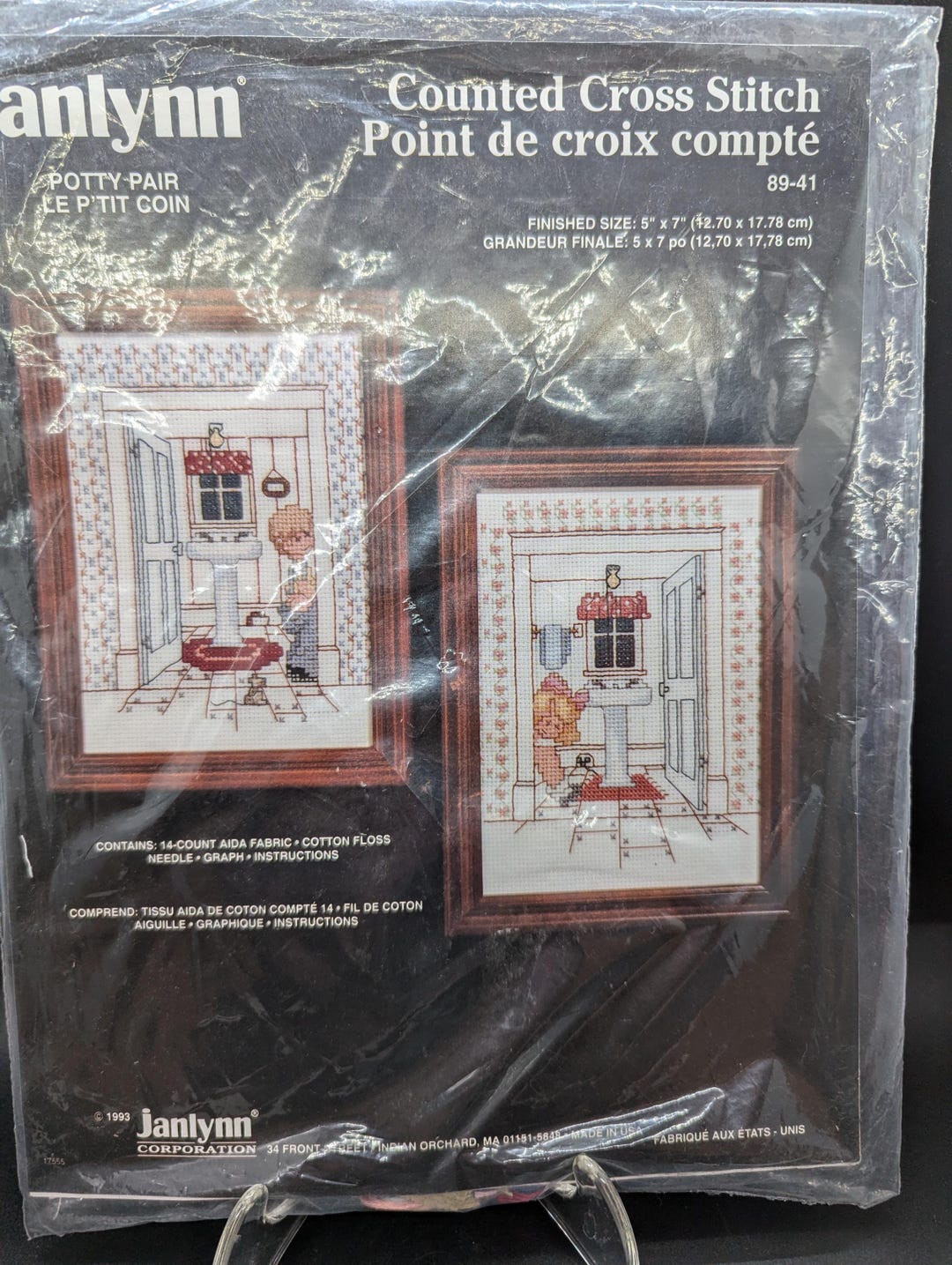 Kit Point De Croix Janlynn Designs 'Dieu Est Amour' - Complet Avec Aiguille, Neuf, UPC 749075149084