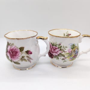 Vintage Fine Bone China Mugs - set of 2