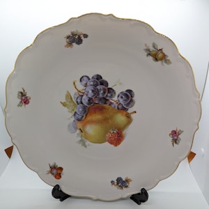 Vintage große Porzellan Obst / Dessert Teller Schumann Bavaria 30 cm