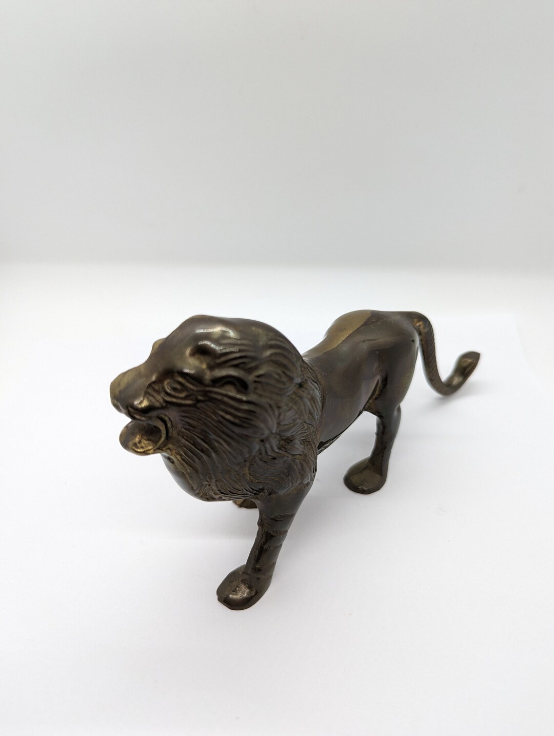 Vintage Brass Lion Figurine - Etsy