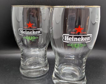 Heineken Beer Glasses - 500ml Beer Glass Set of 2