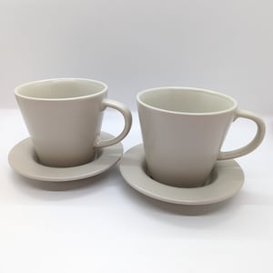 Vintage Ikea Dinera Sand Beige Coffee Cup and Saucer Sets - Etsy