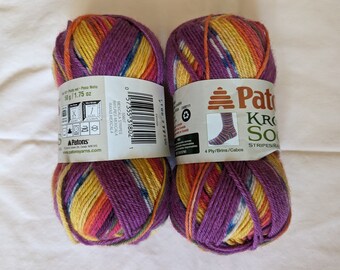 ZEBRA STRIPES Patons Kroy Socks Yarn is 1.75oz 166yds Super Fine Weight 1  Sock Yarn. A Blend of 75/25% Wool/nylon 50g 152m -  Sweden