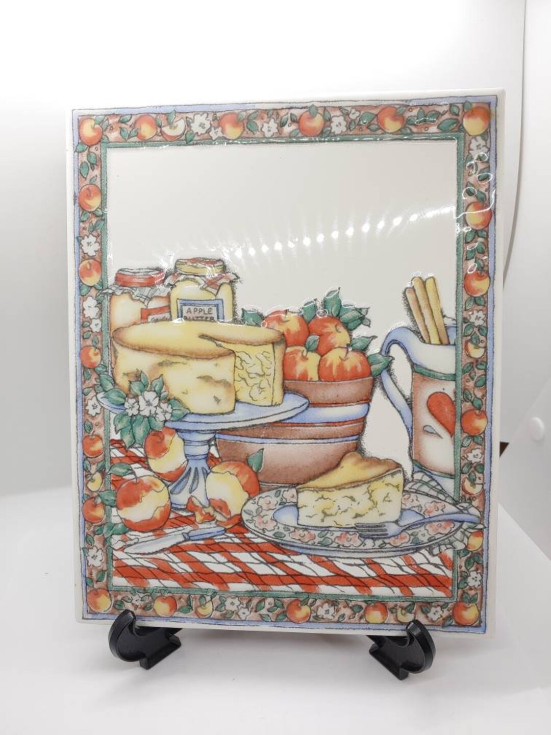 Vintage Ceramic Kitchen Tile Kitchen Art Tile With Raised Relief - Etsy