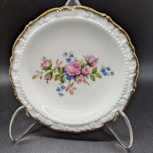 Vintage Paragon Moss Rose Trinket Dishes / Sweet Dishes. Made in England