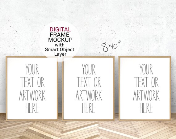 Frame Mockup Set Of 3 8x10 Light Wood Frames Frame Mockup Set Of 3 8x10 Light Wood Frames