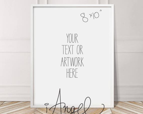 8x10 White Frame Mockup Vertical Frame Mockup Vintage White