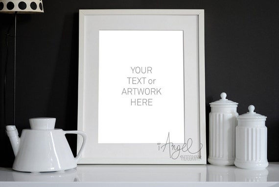 White Vertical Frame Frame Mockup Charcoal Grey Wall And White Vertical Frame Frame Mockup Charcoal Grey Wall And