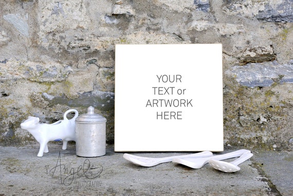 Picture Canvas Mockup Styled Photography Neutral Colors Stone Wall Picture Canvas Mockup Styled Photography Neutral Colors Stone Wall