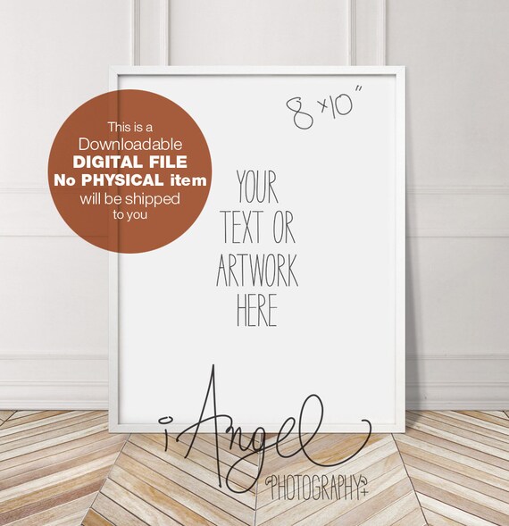 8x10 White Frame Mockup Vertical Frame Mockup Vintage Etsy