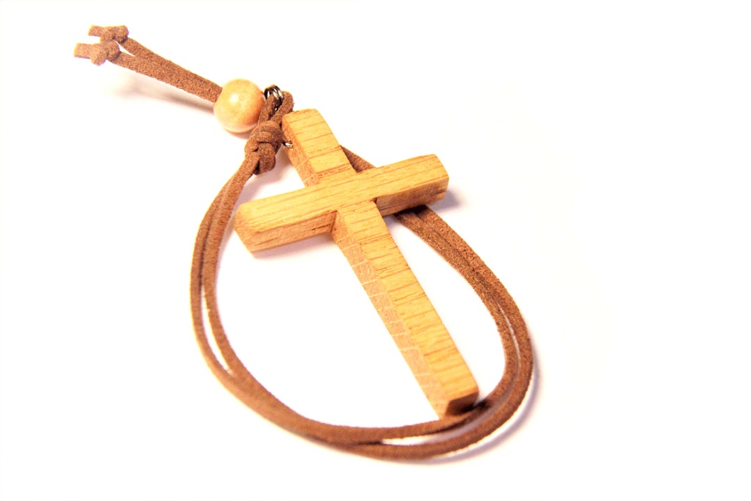 Rear View Mirror Cross, Simplelg 1/4 Inch, Red Oak, Wood Cross, Car Gift Etsy