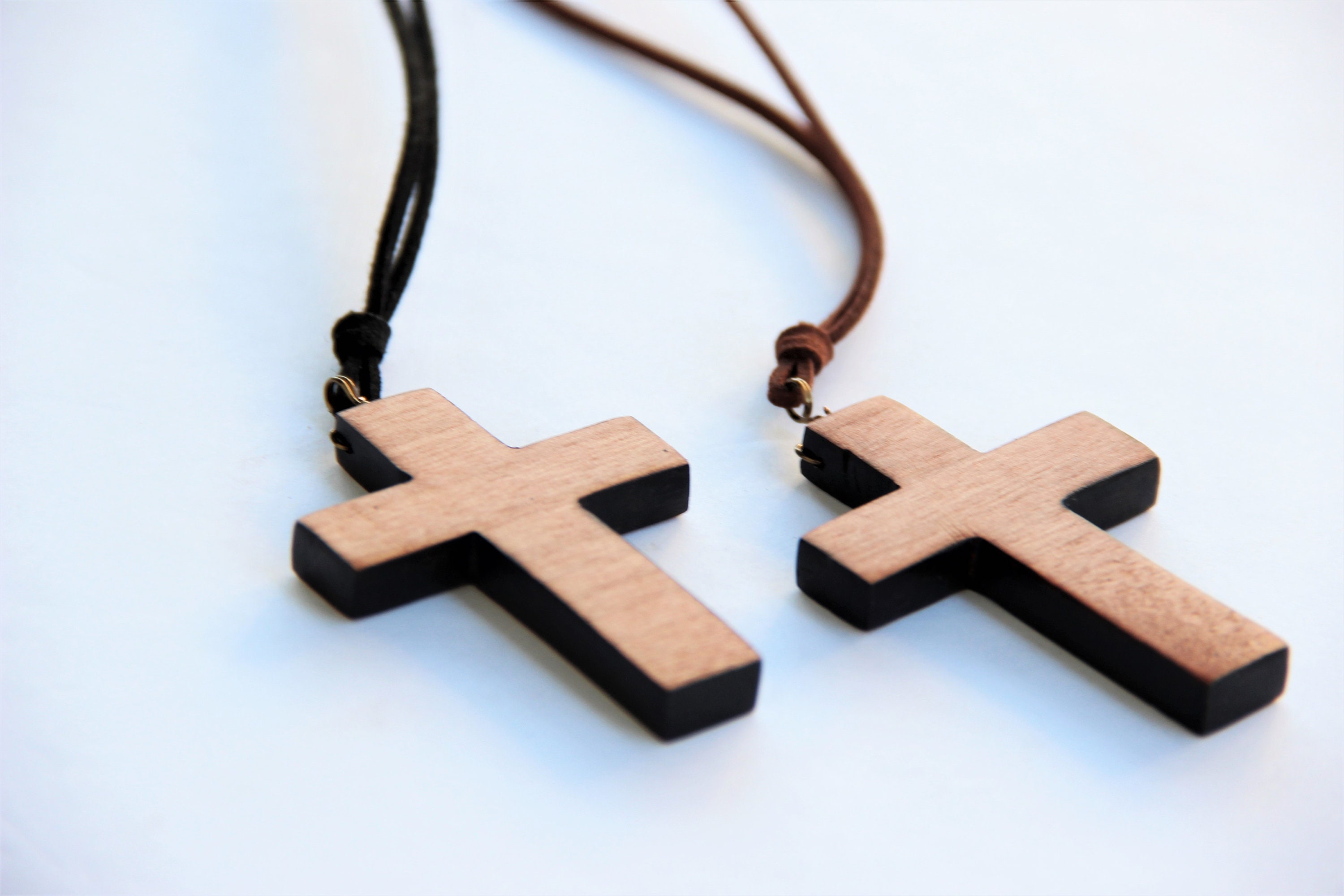 Rear View Mirror Cross Burn Edge Designlgp Wooden Cross Etsy