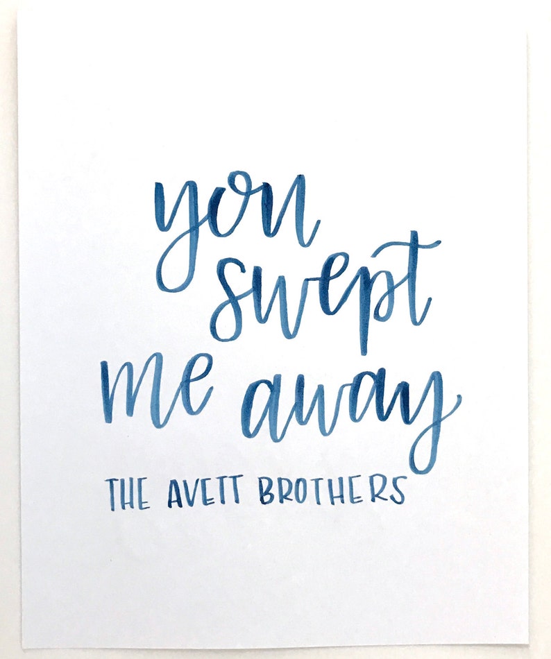 Avett Brothers Lyrics / Watercolor Print / Wall Decor / You Etsy