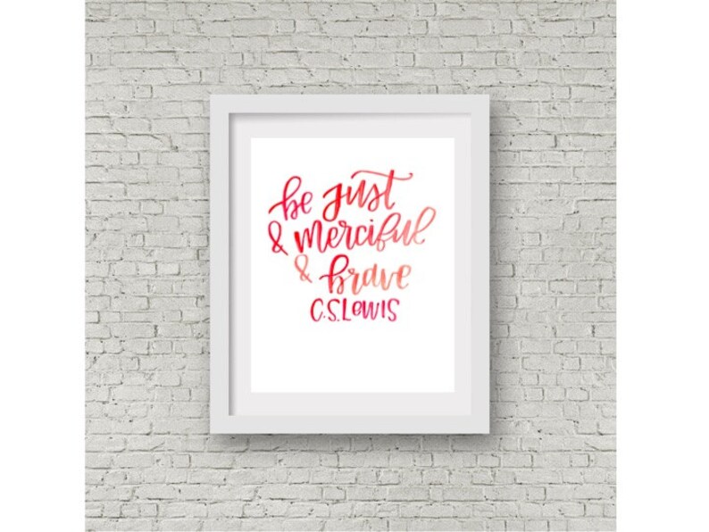 narnia quote hand lettering wall print calligraphy quote etsy