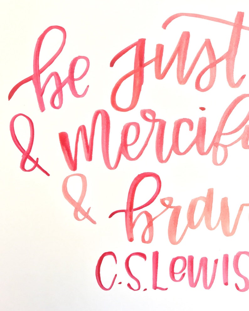 narnia quote hand lettering wall print calligraphy quote etsy