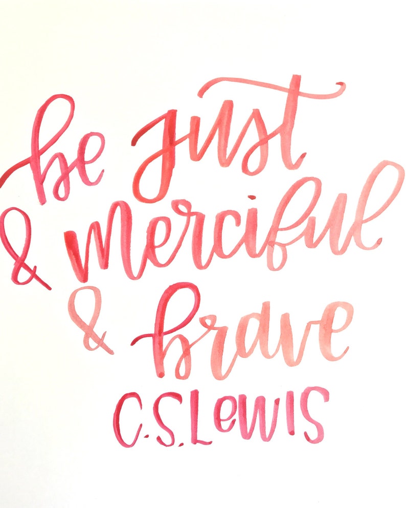 narnia quote hand lettering wall print calligraphy quote etsy