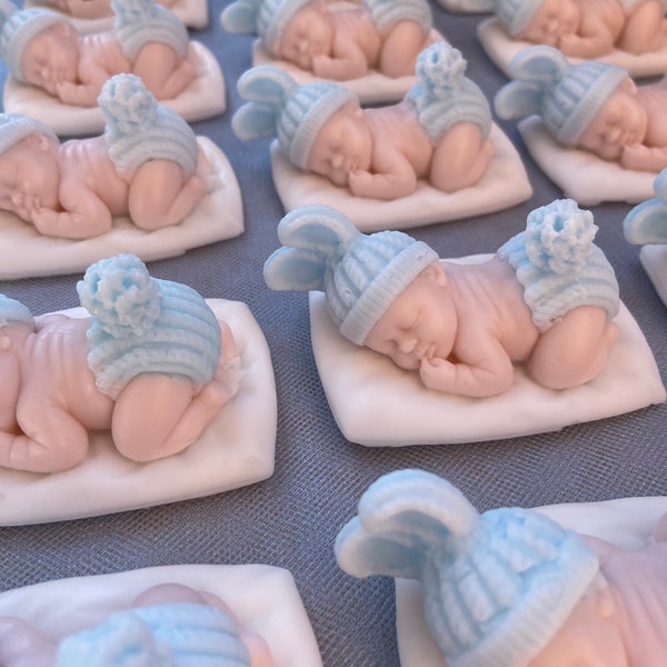 Sleeping Baby Soap Bars, Pink or Blue Soap, Party Favors Soap, Sleeping Baby Soap Favors, Baby Shower Favors