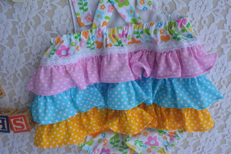 frilly romper for baby girl
