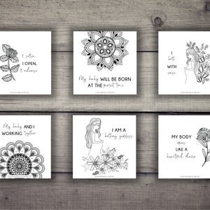 Tarjetas digitales de afirmación de nacimiento