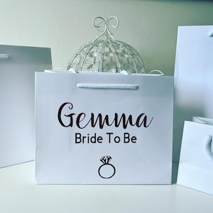 Bride To Be Gift Bag, Bride, Hen Do, Bag, Wedding, Bridal Party, Gift Bag, Personalised