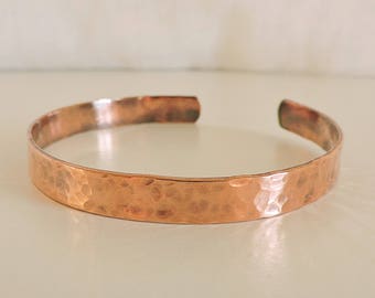 Copper cuff, copper bracelet, textured copper bracelet