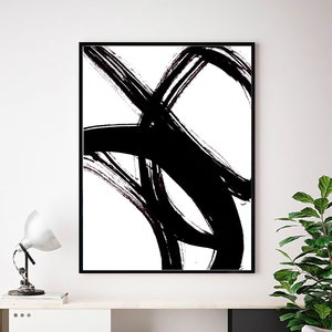 Abstract Wall art, Abstract Print, Black White Abstract Print, Black White Art, Minimalist Print, Abstract Art, Modern Art, Scandinavian Art