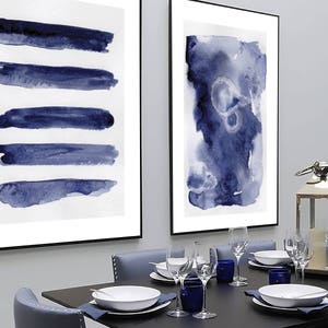 PRINTABLE Wall Art, Wall Art Set, Set of 2 Blue Abstract, Set of 2 Prints, Set of 2 Wall Art, Set of 2 Wall Art, Abstract, DIGITAL DOWNLOAD