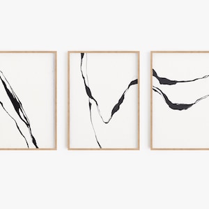 Set of 3 minimalist prints,Minimalist Decor,Set  3 black and white art,Black and white decor,Set of 3 Art,Abstract Prints,Contemporary Art