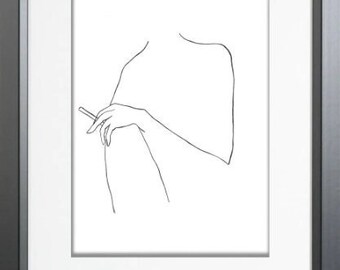 Silhuette Art print, Minimalist Artwork, Minimalist Poster, Art Prints, Black White Print, Black White Abstract, Contemporary Print, Art