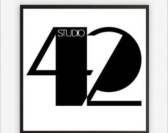 Studio 42 Art Print, Birthday Gift, Art Prints, 42th birthday gift, Minimalist Print, Modern Art, Minimalist Art, Fashion Poster, Studio 42