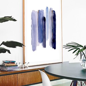 Blue Art Print, Blue Printable Art, Navy Blue Art, Blue Wall Art, Blue ...