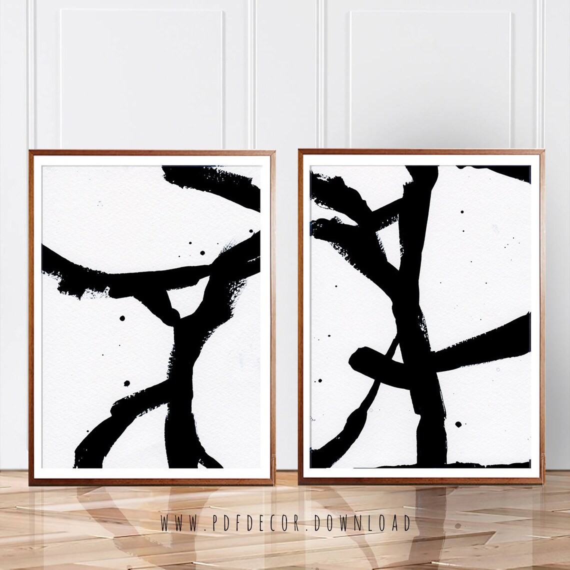 Set of 2 Abstract Art Set of 2 Wall Art Set of 2 Prints Etsy