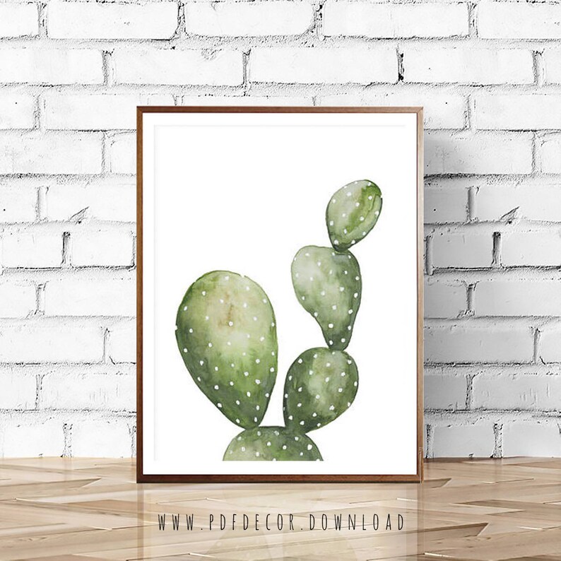 Cactus Print Cactus Wall Art Succulent Print Tropical Etsy