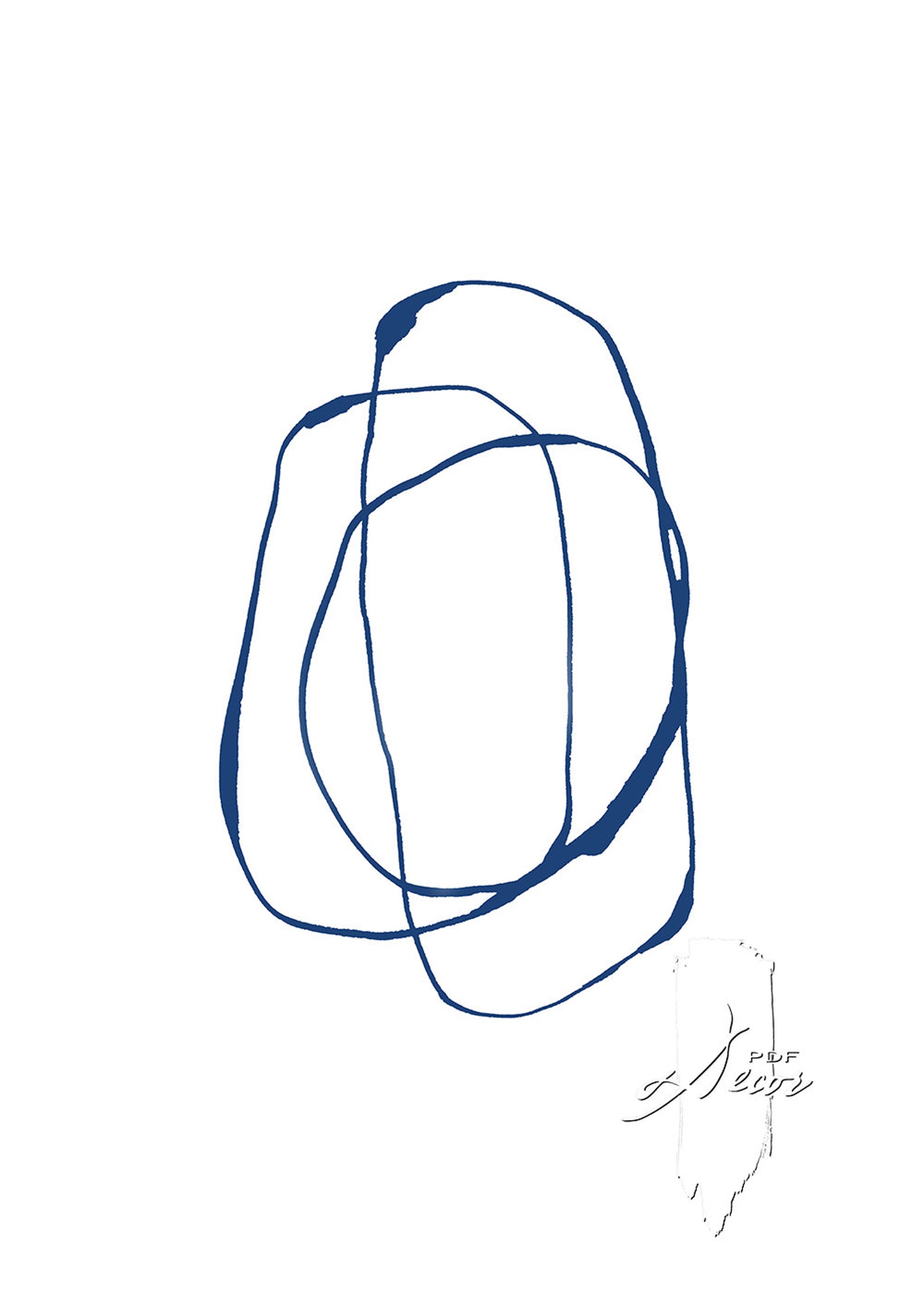 Set of 12 Navy Blue Wall Art Set of 12 Prints Modern Art Etsy