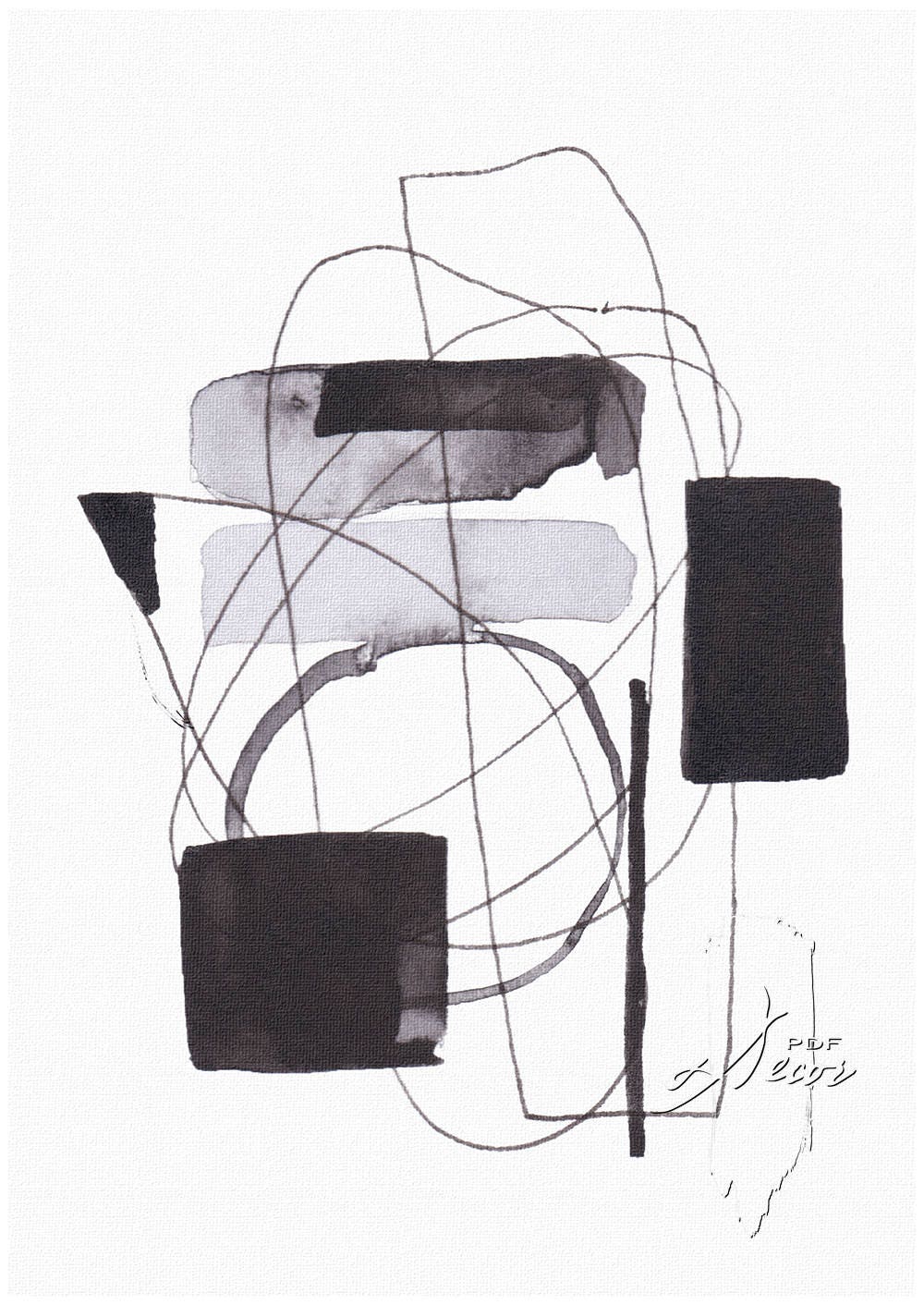 Black White Modern Art, Art, Minimalist print, Abstract art, Minimalist