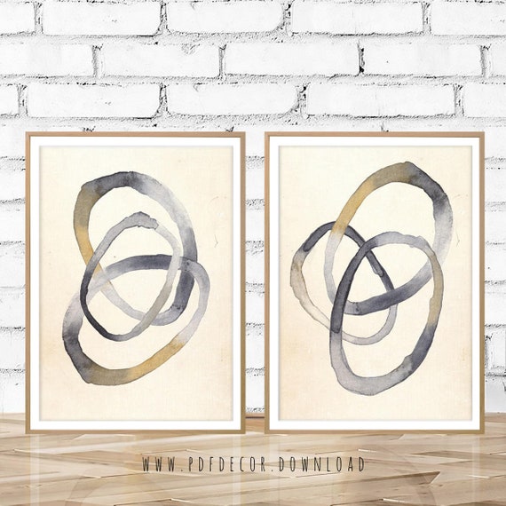 Modern Wall Art ,Set of 2 Prints, Set of 2 Wall art , Set of 2, Wall Art, Modern Art, Abstract Art, Watercolor Art, Prints, Digital Download