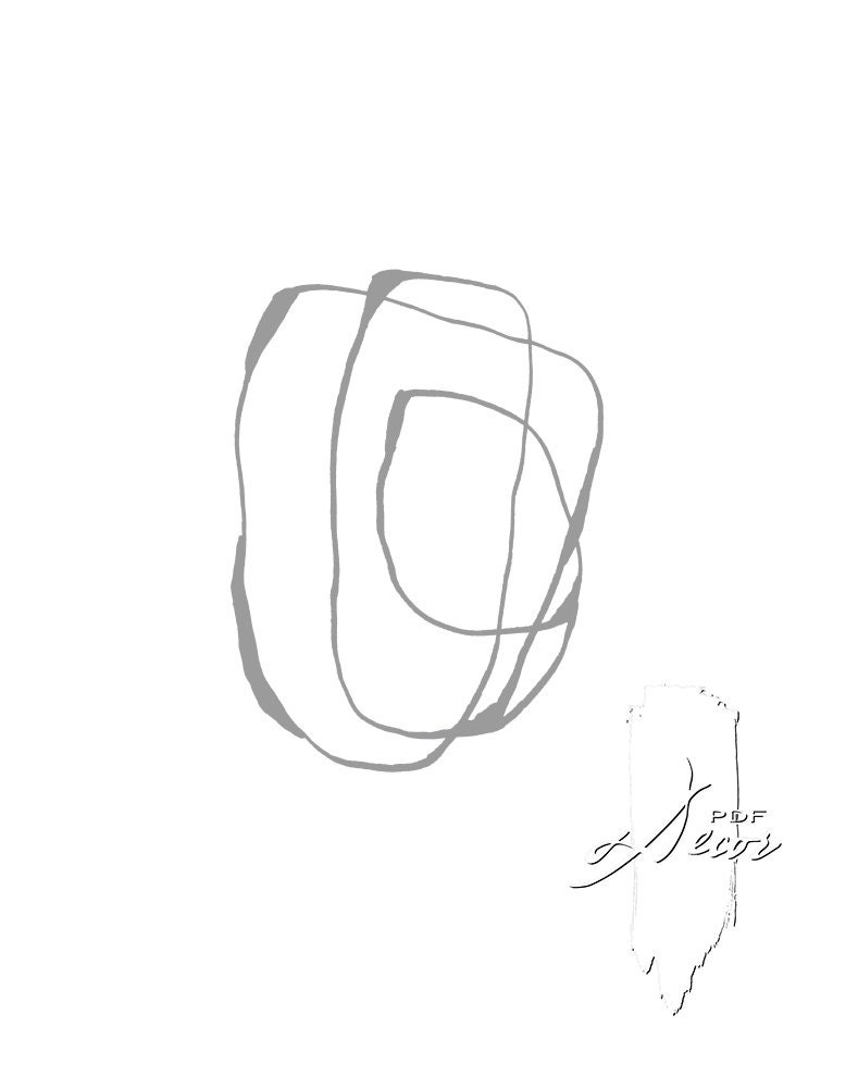 Set of 6 GRAY Abstract Art Set of 6 Prints Abstract Art Etsy