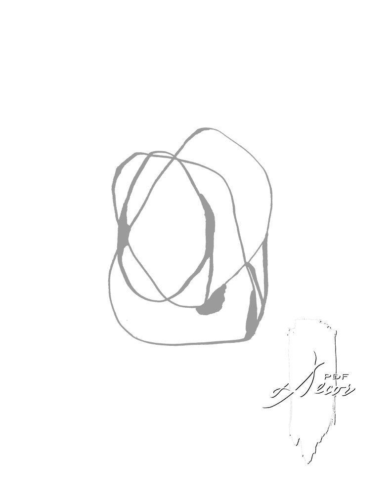 Set of 6 GRAY Abstract Art Set of 6 Prints Abstract Art Etsy