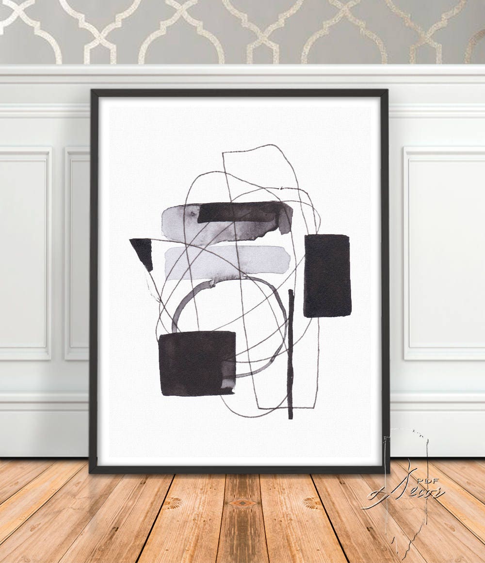 Black White Modern Art Art Minimalist Print Abstract Art Minimalist Art Printable Art Black White Print Abstract Print Modern Decor