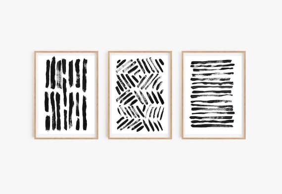 Set of 3 black prints,Set of 3 wall art, Black Abstract, Black Decor, Minimalist Wall Art,Set of 3 prints,Digital Download,Printable art,Art