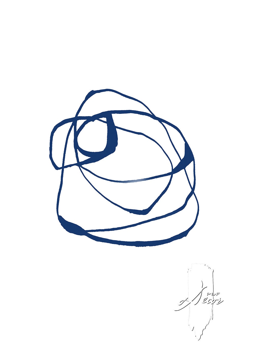 Set of 12 Navy Blue Wall Art Set of 12 Prints Modern Art Etsy