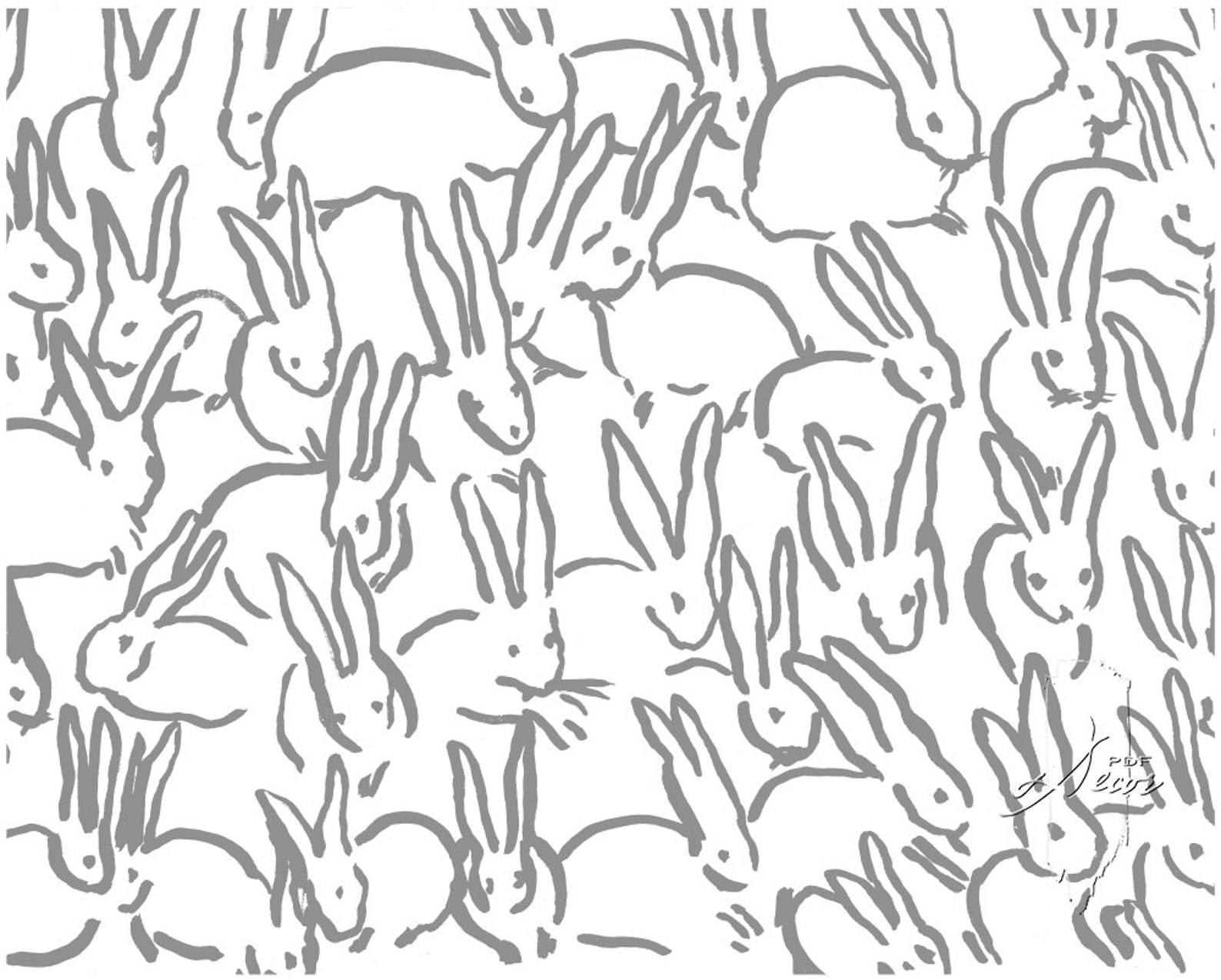 Grey Bunny Bunny Print Nursery Decor Nursery Wall Art Etsy